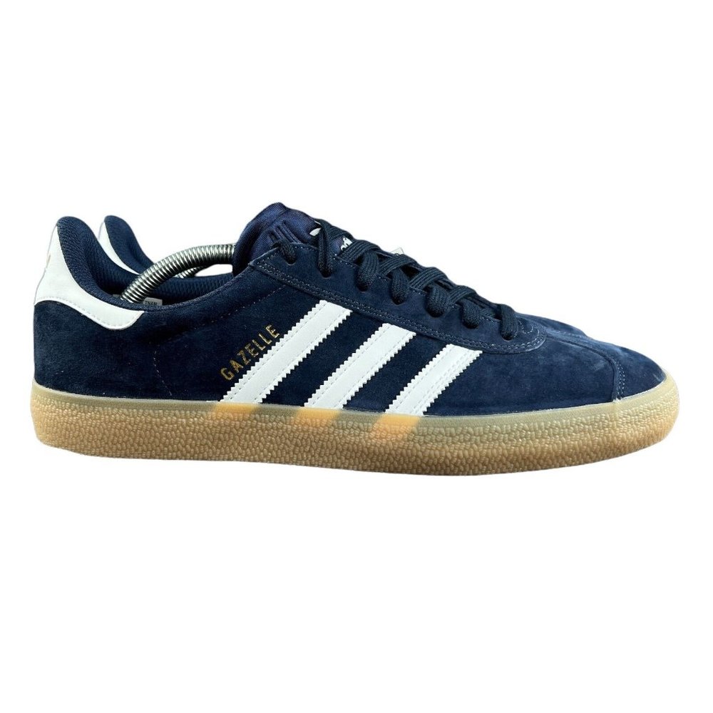 Adidas Men's Gazelle Adv Navy Blue White Gum Shoes H04905 Sizes 8 - 12